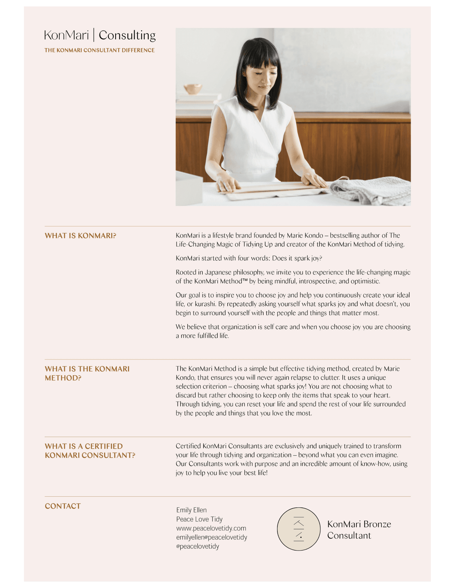 Official KonMari Method Tidy Festival services flyer — click to expand